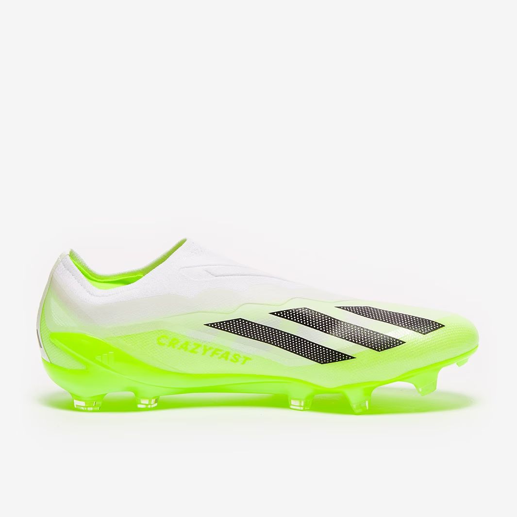 کفش فوتبال آدیداس ایکس FG CrazyFast.1 Laceless (سفید.لیمویی) - تصویر 2