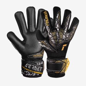 دستکش دروازه بانی ریوش مدل Attrakt silver negative cut finger support